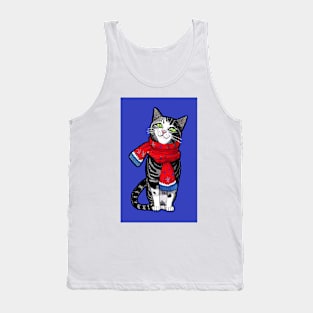 Cat in a scarf Tank Top